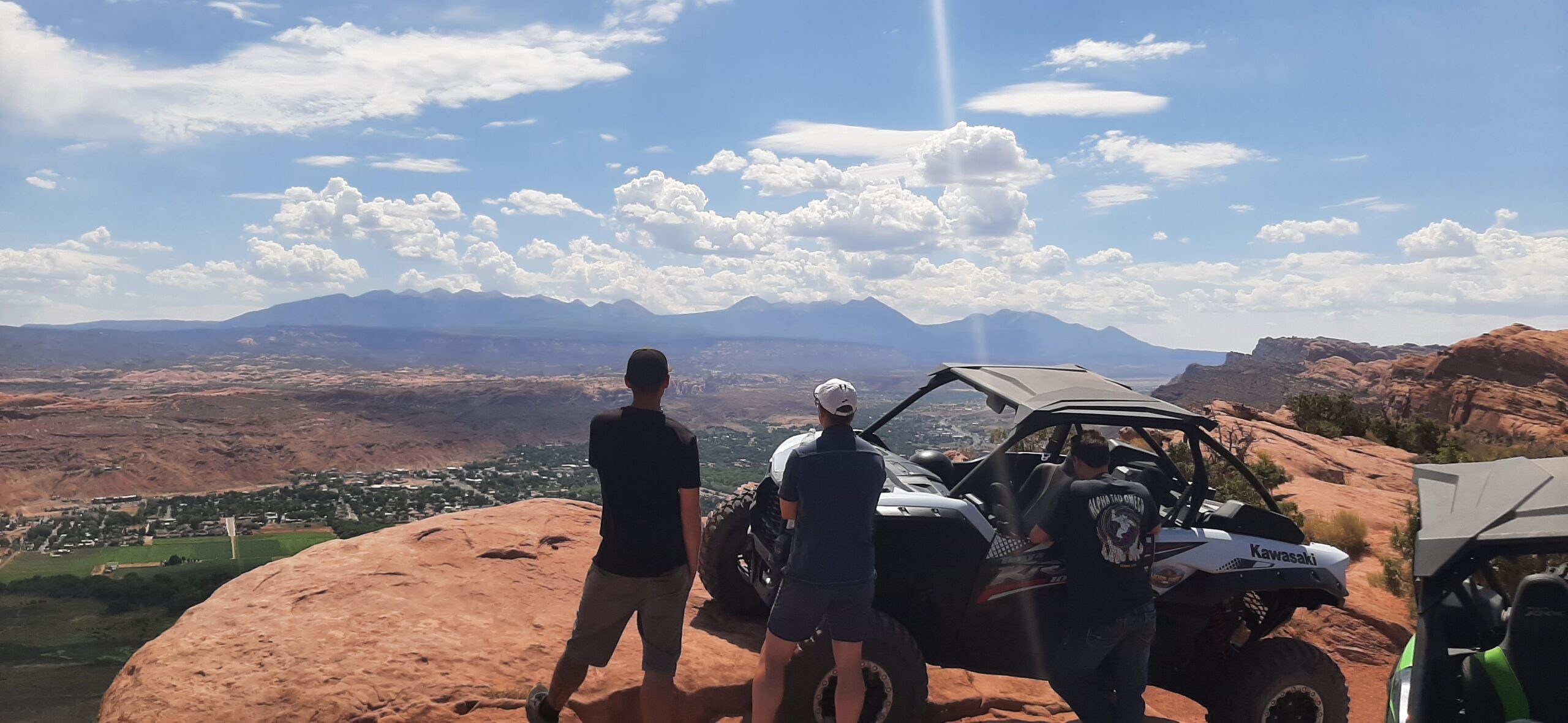 Checking out the epic view of Moab on the Poison Spider UTV Side by side tour