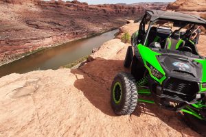 Enjoying the view of the Colorado River on the Poison Spider UTV Side x Side tour