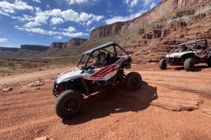 Trying an obstacle on Hurrah Pass UTV side by side tour